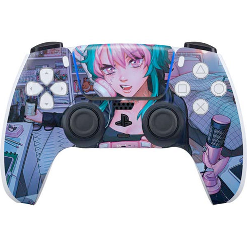 Anime Catgirl Gamer Nerd by Ivy Dolamore PS5 Controller Skin
